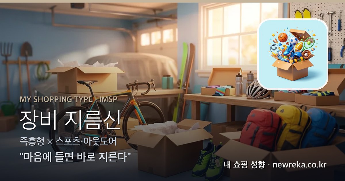 장비 지름신 쇼핑 성향 이미지
