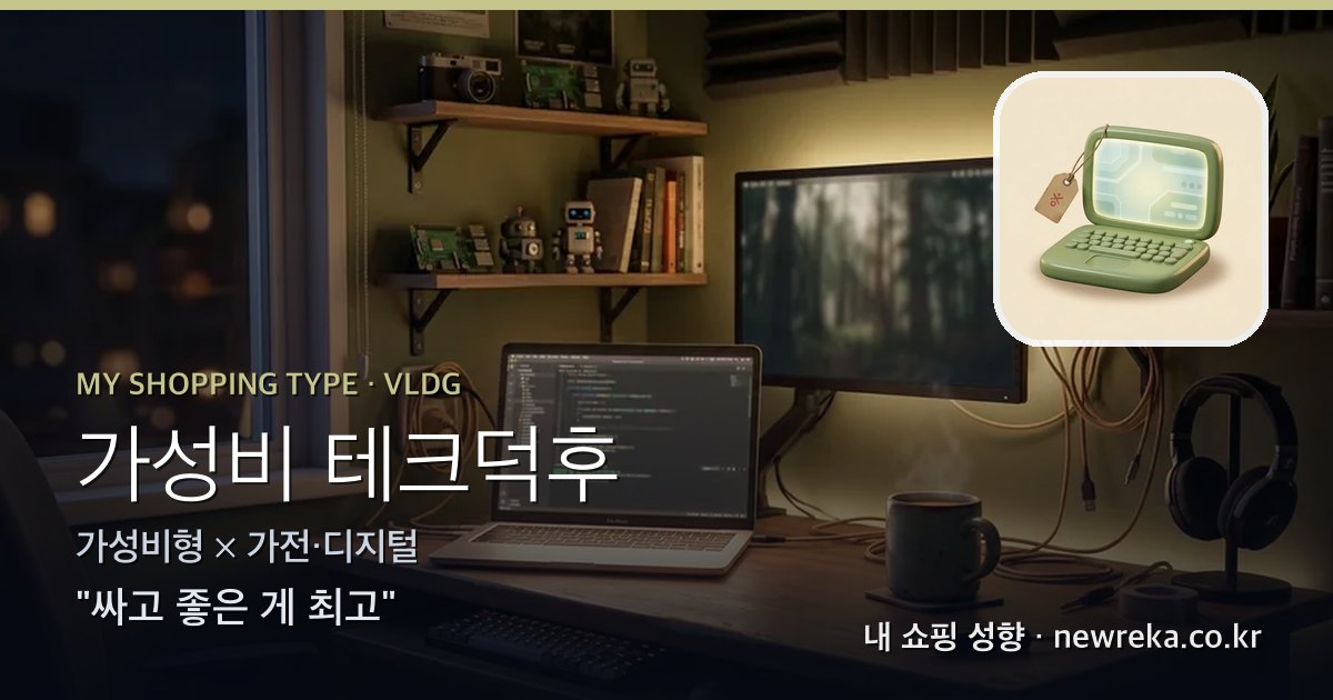 가성비 테크덕후 쇼핑 성향 이미지