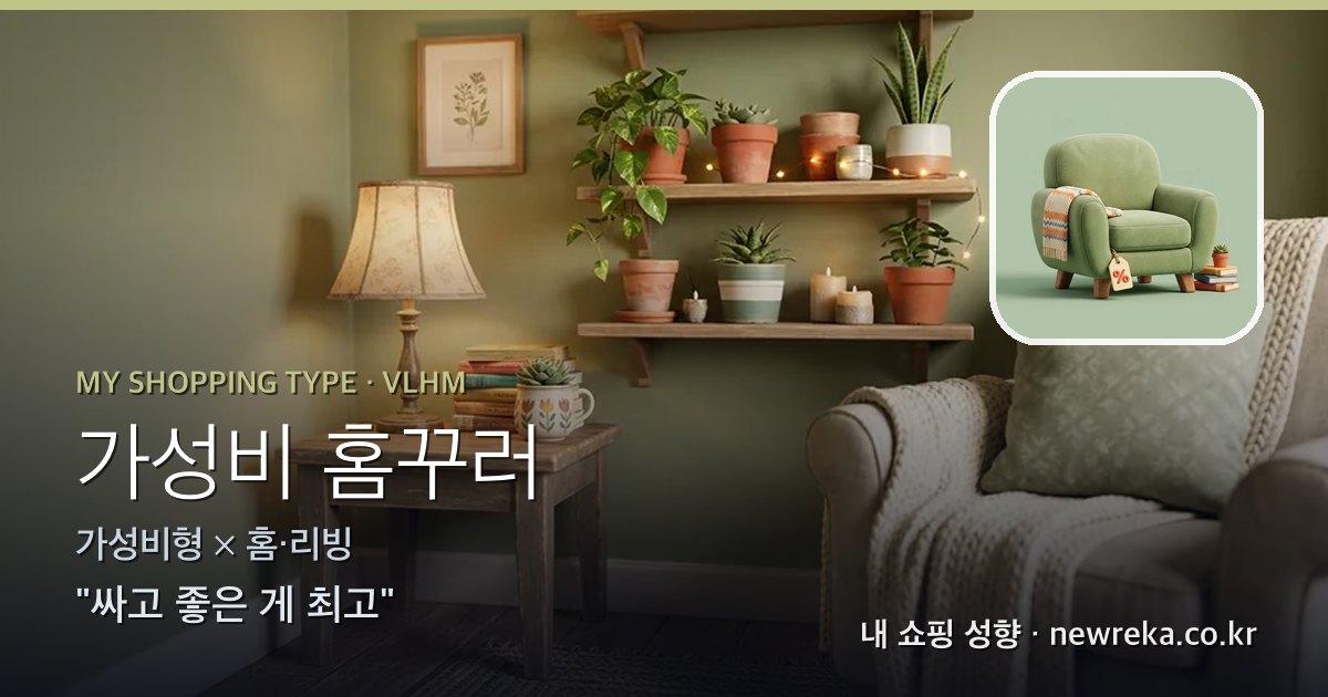 가성비 홈꾸러 쇼핑 성향 이미지